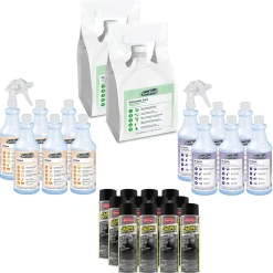 Assorted Carpet Cleaning Chemical Package for Stain Removal & Wet Extraction (4 Different Chemicals)