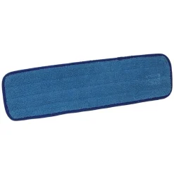 24" Blue Flat Microfiber Wet Floor Mops - Case of 12