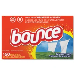 Bounce® Outdoor Fresh® Fabric Softener Sheets (160 Sheets per Box) - Case of 6