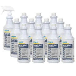 Bright Solutions® 'Spray N Buff' Floor Gloss Restorer (32 oz Spray Bottles) - Case of 12
