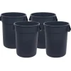 Carlisle® Bronco™ 32 Gallon Gray Round Trash Container (#34103223) - Case of 4