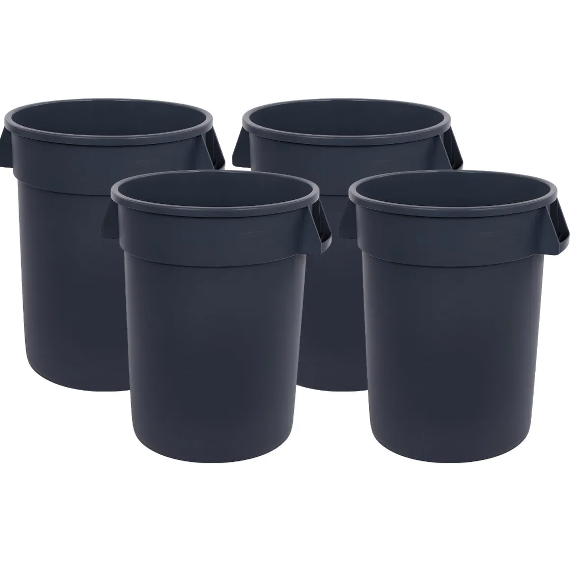 Carlisle® Bronco™ 32 Gallon Gray Round Trash Container (#34103223) - Case of 4