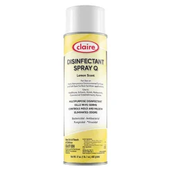 Claire® Lemon Scent Multi-Purpose Disinfectant Spray Q (17 oz Aerosol Cans) - Case of 12