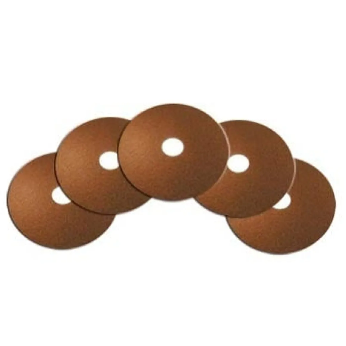 CleanFreak® 17" Brown Wet & Dry Floor Stripping Pads - Case of 5