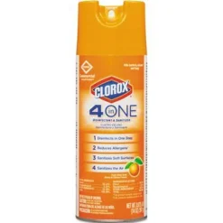 Clorox® 4-in-One Disinfectant & Sanitizer (Citrus Scent) - 12 Aerosol Cans