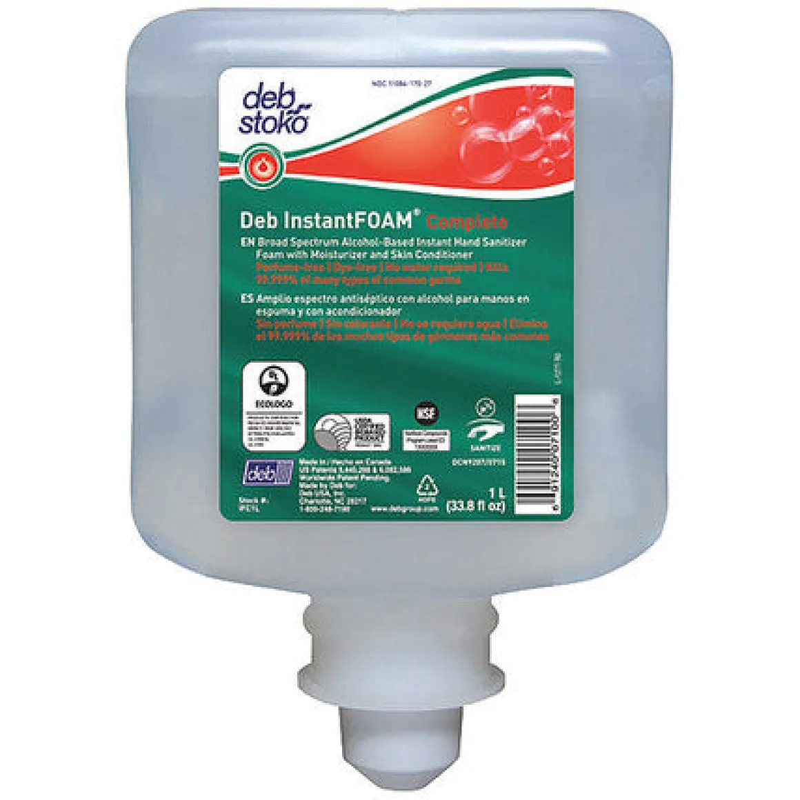 Deb® InstantFOAM™ Complete Hand Sanitizer #IFC1L (80% Alcohol | 1 Liter Bottles) - Case of 6