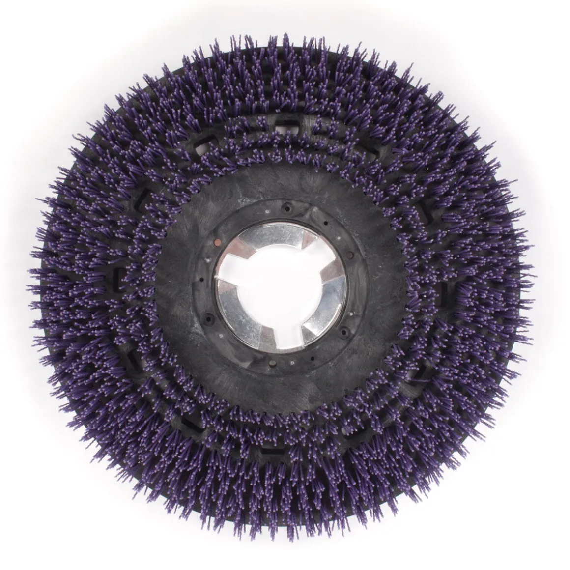 17" Floor Buffer Extra Heavy Duty Floor Stripping Brush w/ 46 Grit Impregnated Purple Nylon Bristles (15" Actual Diameter)