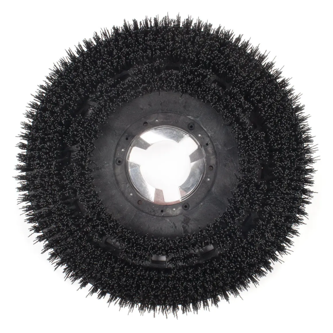 17" Floor Buffer Heavy Duty Floor Stripping Brush w/ 80 Grit Impregnated Black Nylon Bristles (15" Actual Diameter)