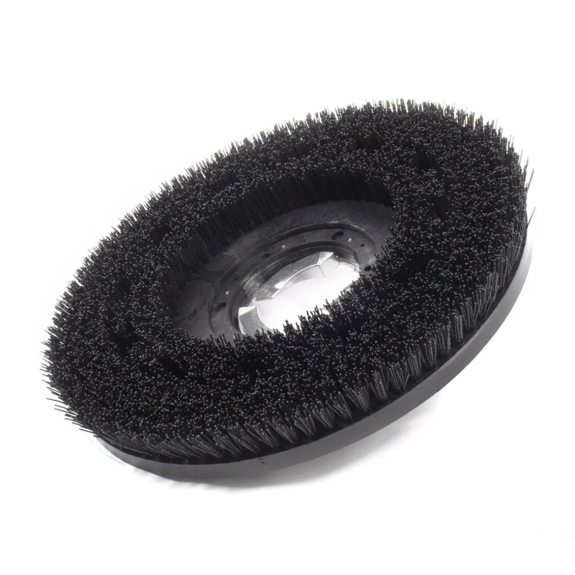 17" Floor Buffer Heavy Duty Floor Stripping Brush w/ 80 Grit Impregnated Black Nylon Bristles (15" Actual Diameter)
