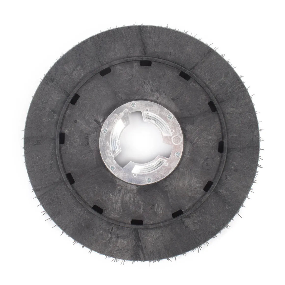 17" Floor Buffer Heavy Duty Floor Stripping Brush w/ 80 Grit Impregnated Black Nylon Bristles (15" Actual Diameter)