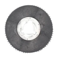 13" Floor Buffer Heavy Duty Floor Stripping Brush w/ 80 Grit Impregnated Black Nylon Bristles (11" Actual Diameter)