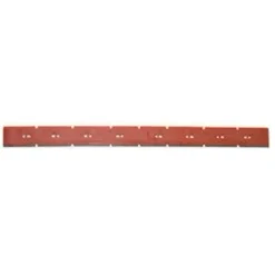 Front Slotted Recovery Squeegee Blade (#MPVR05917) for the IPC Eagle CT15 Auto Scrubber - Red Latex