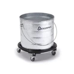 Geerpres® Galvanized 32 Qt. Round Mop Bucket w/ Bumper (8 Gallon)