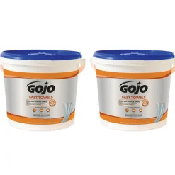 GOJO® Fast Towels Hand & Surface Cleaning Towels (9" x 10" | 225 Wipe Buckets) - Case of 2