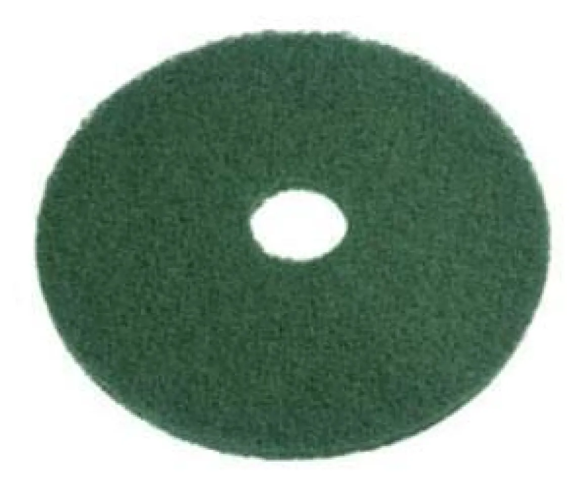 15" Green Heavy Duty Floor Scrubbing Pads - Case of 5