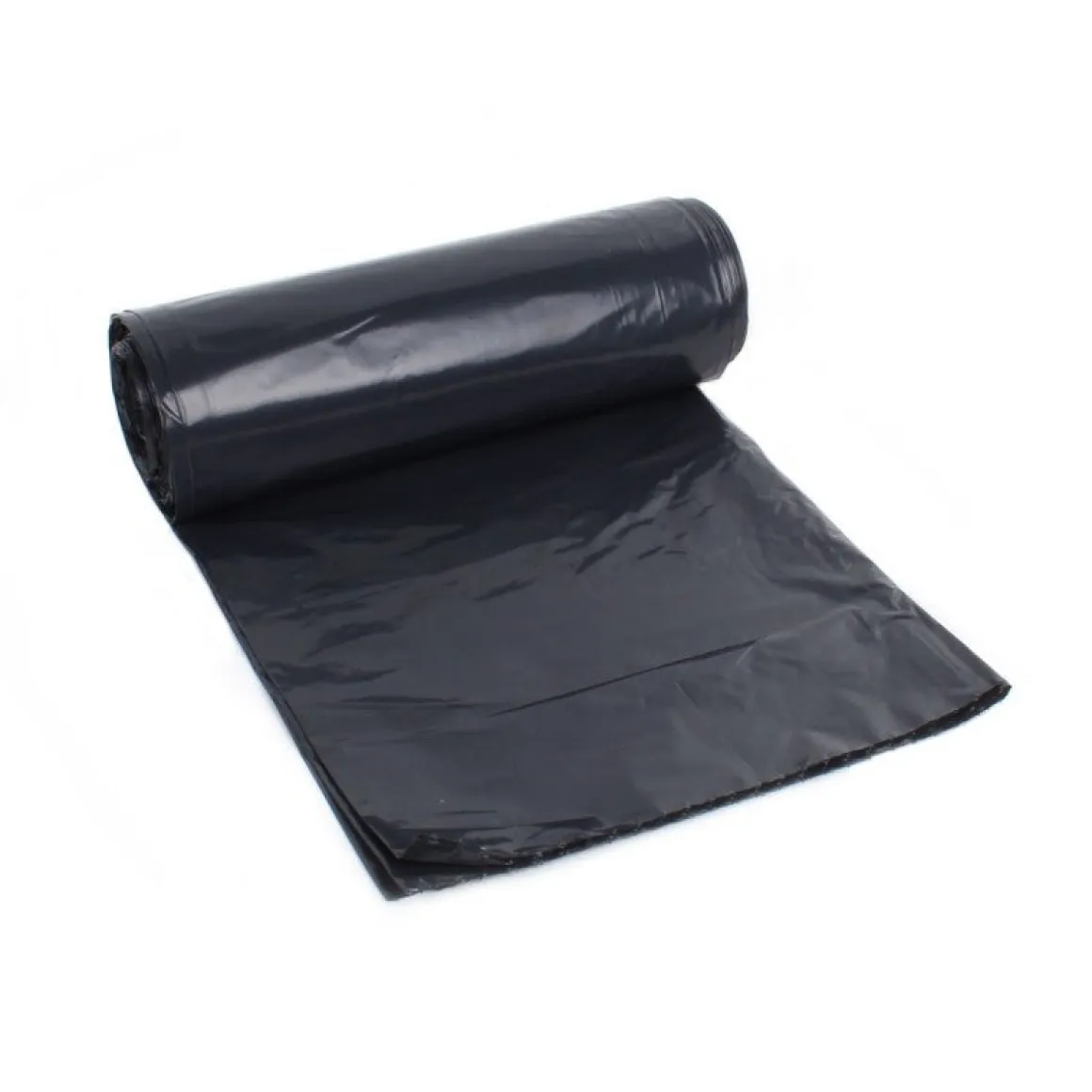 Heritage Bag™ 56 Gallon Black Low Density Coreless Trash Can Liners (43" x 47" | 1.2 Mil) - Case of 100