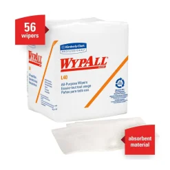 KC WypAll® XL40 White Disposable Wipes in a Box (#05701) - Case of 1008