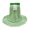 Kelsan Green Cotton, Rayon & Synthetic Blend All Purpose Mop w/ 1.25" Headband (Size: Medium | Looped Ends)