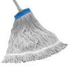 Kelsan White Cotton & Rayon Yarn General Purpose Floor Mop w/ Threaded Head (Size: Medium | Looped Ends)