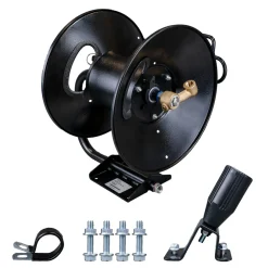Legacy Steel Fixed Base Hose Reel for 3/8” x 100’ Pressure Washer Hoses