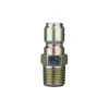 3/8" Legacy Zinc-Plated Steel Male Quick Connect Plug Coupler w/ Male Pipe Thread (MPT)