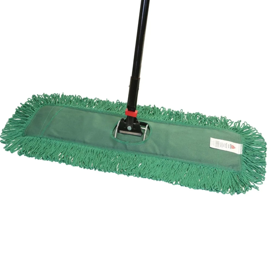 24" MaxiDust™ Cotton Looped End Green Dry Dust Mop Floor Kits (Includes 4 Mops, Frames & Handles)