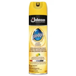 Pledge® Lemon Clean Furniture Polish (14.2 oz Aerosol Cans) - Case of 6