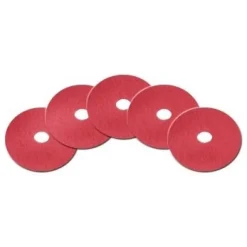 18" Red Light Duty Floor Scrubbing Pads - Case of 5