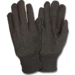Safety Zone® Brown Jersey Clute-Cut Knit Wrist Gloves - Case of 300 Pairs