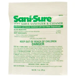 Sani-Sure® Soft Serve Equipment Sanitizer & Cleaner Pouches - Case of 100