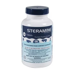 Steramine™ Concentrated Sanitizing Tablets (150 Count Bottles) - Case of 6