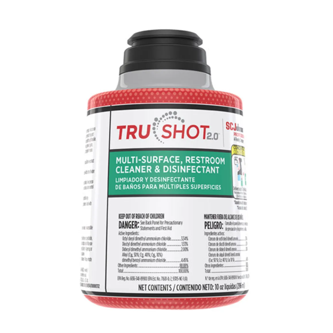 TruShot 2.0™ Multi-Surface, Restroom Cleaner & Disinfectant (10 oz Cartridges) - Case of 4
