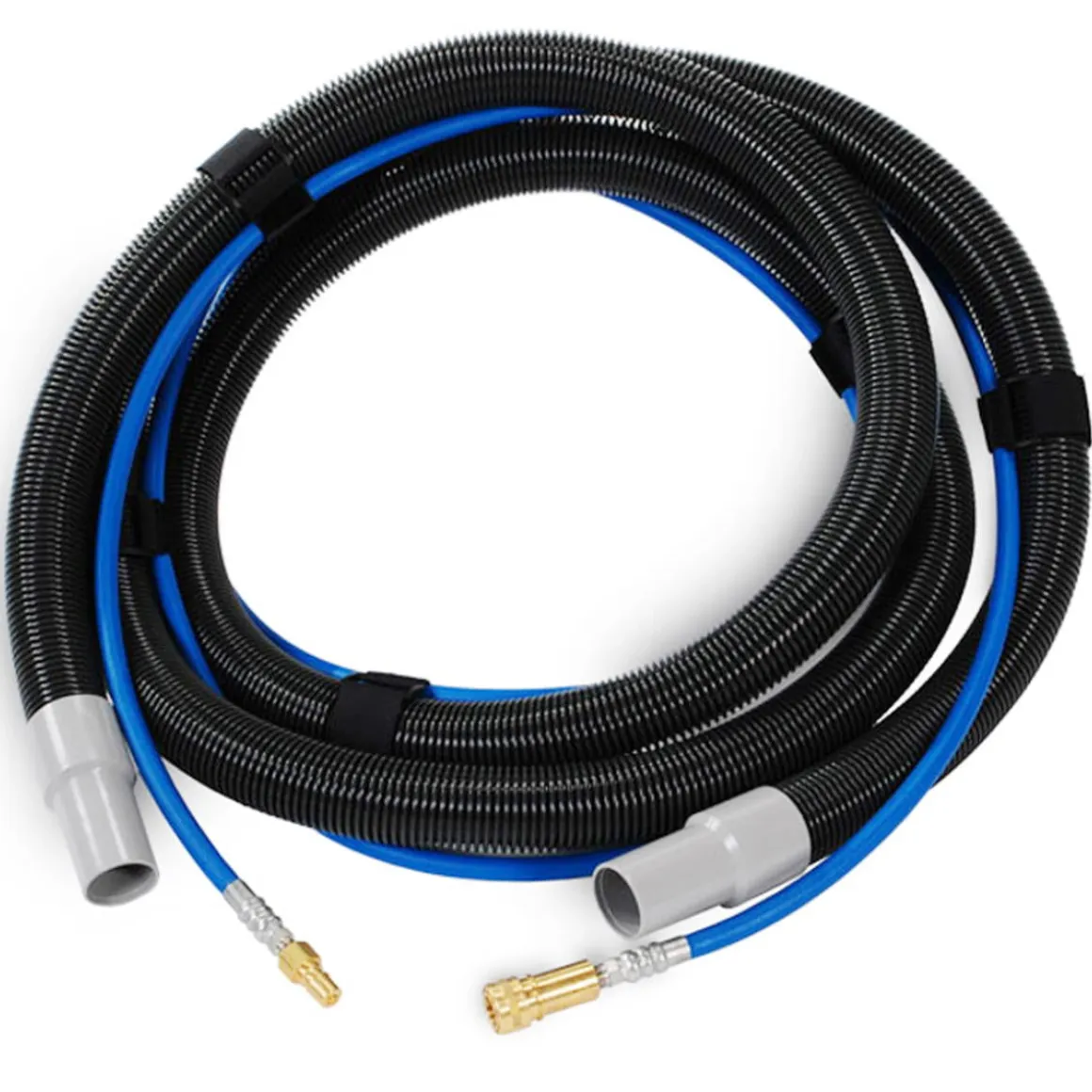 50' Vacuum Hose & Solution Line Set (1.5" Hose, 3/8" Line & 1/4" Quick Connects) for EDIC Carpet Extractors - 3000 PSI Max