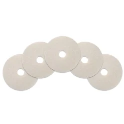 17" White Commercial Floor Buffing Pads - Case of 5