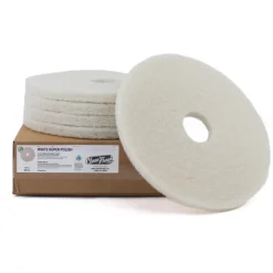 18" White Floor Buffing Maintenance Pads - Case of 5