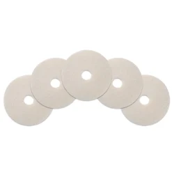 14" White Floor Scrubbing & Polishing Pads - Case of 5