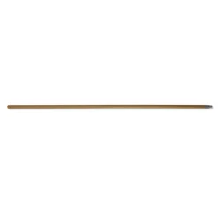 60" Wood Threaded Deck Scrub Broom Handle (15/16" Diameter) - Case of 12