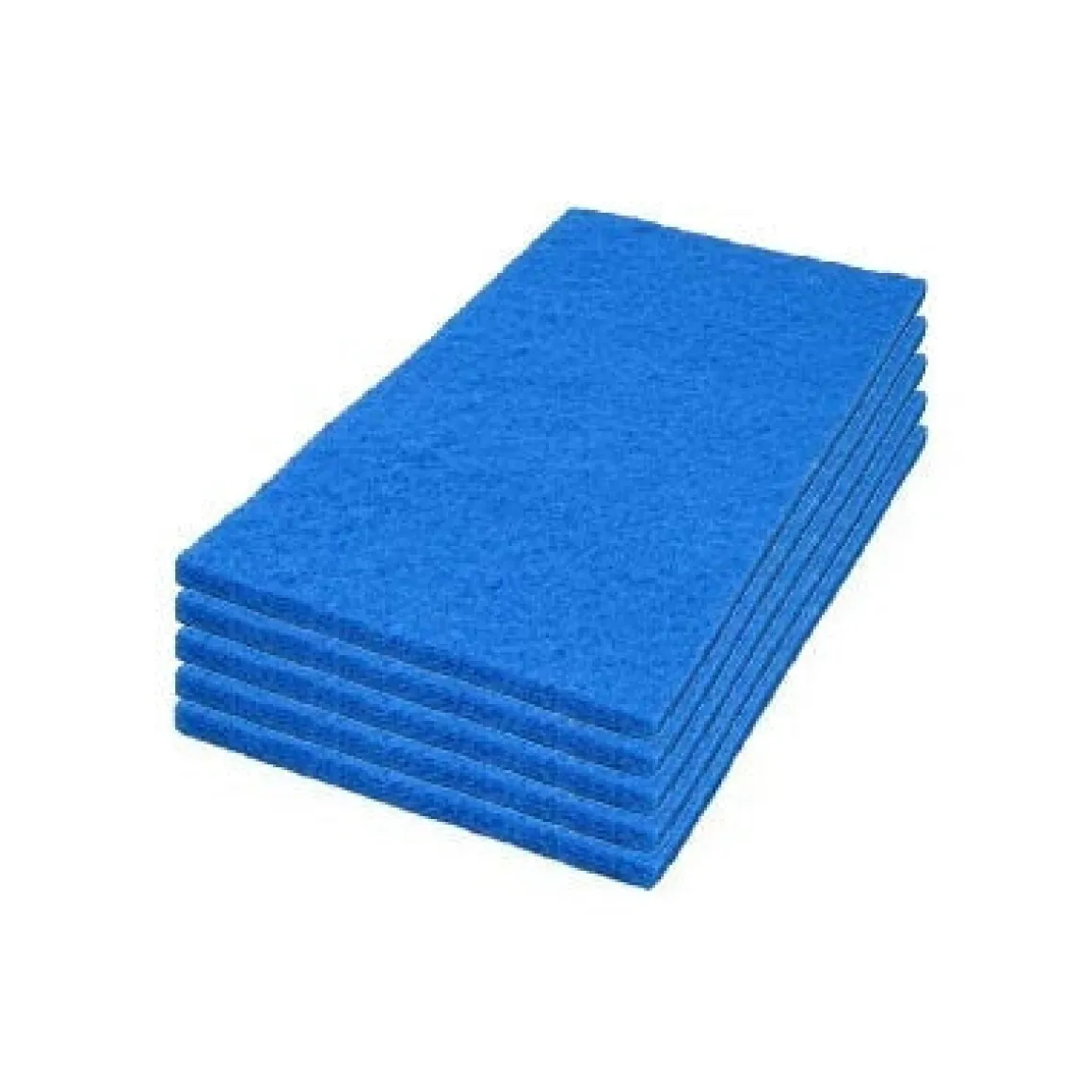 14" x 20" Blue Medium Duty Floor Scrubbing Pads - Case of 5