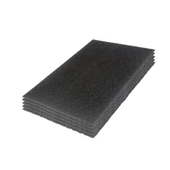 14" x 28" CleanFreak® 'Titan' Black Extreme Floor Stripping Pads - Case of 5
