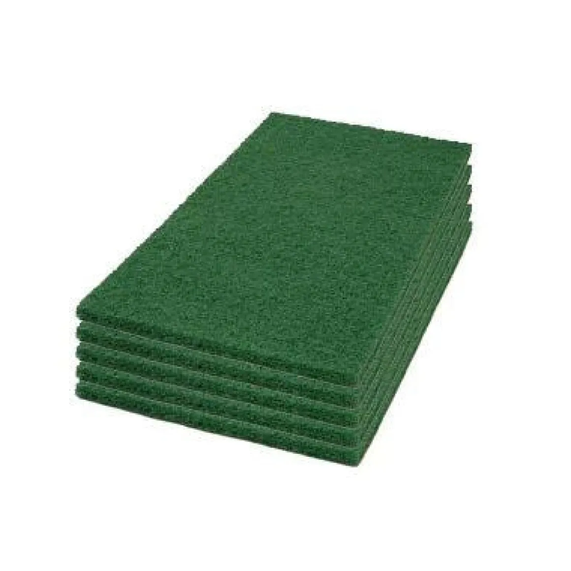 14" x 28" Green Heavy Duty Floor Scrubbing Pads - Case of 5