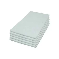12" x 18" White Square Floor Buffing & Scrubbing Pads - Case of 5